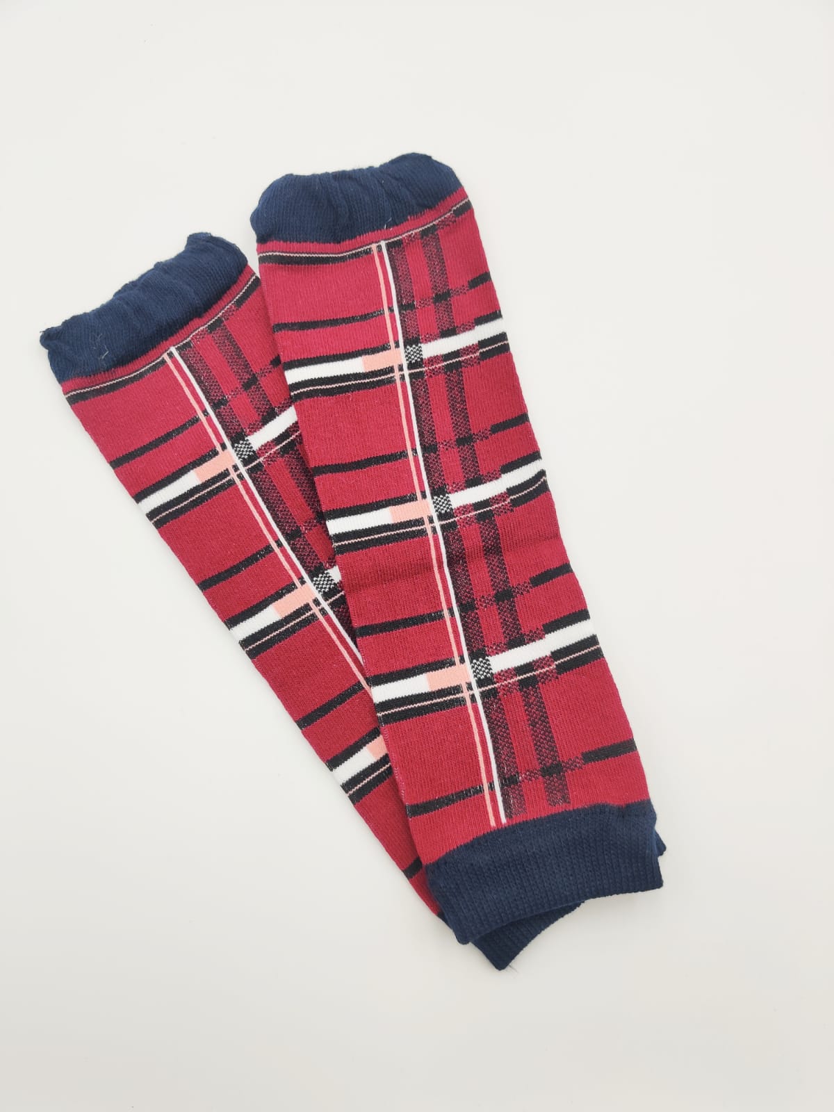 Red checks legwarmers